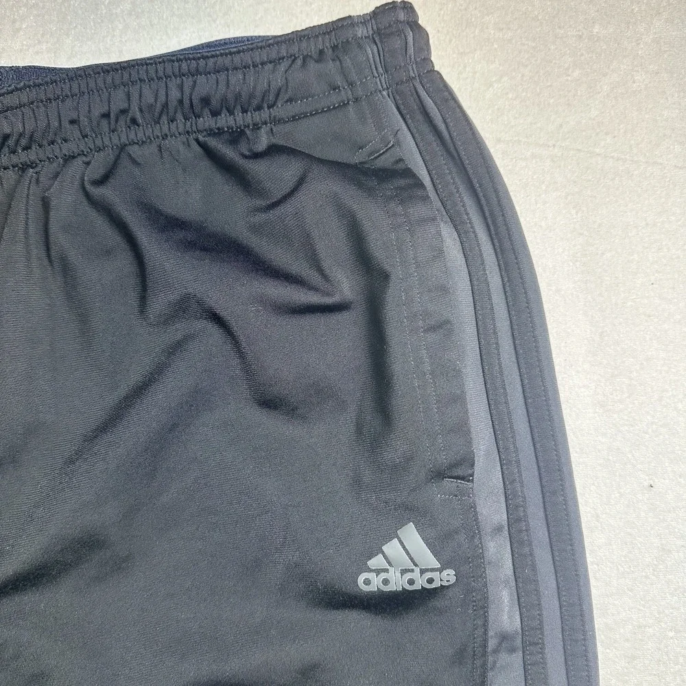 Adidas Men's XL Primegreen 3-Stripes Track Pants Dark Gray‎ Black Ankle Zip